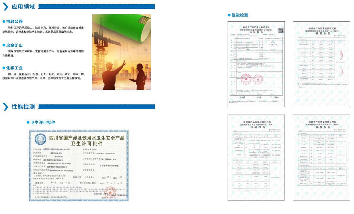 給⽔⽤鋼絲織繞(rào)增強聚乙烯複合管(WRCP型)
